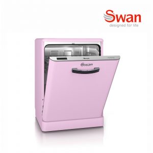 Swan SDW7040PN Retro Dishwasher – Pink