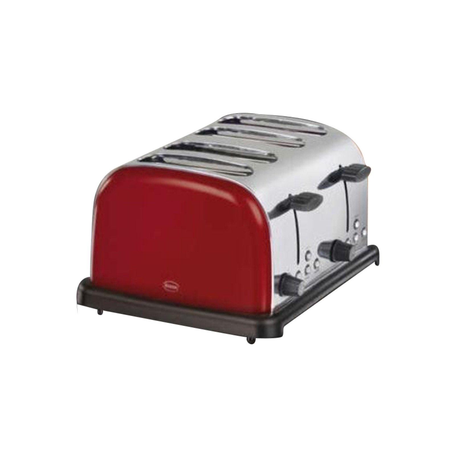 Swan 4 Slice Toaster Red / Stainless Steel Kettle and Toaster Man