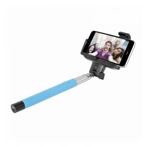 iTek I72003BL Selfie Stick with Built-in Bluetooth Button – Blue