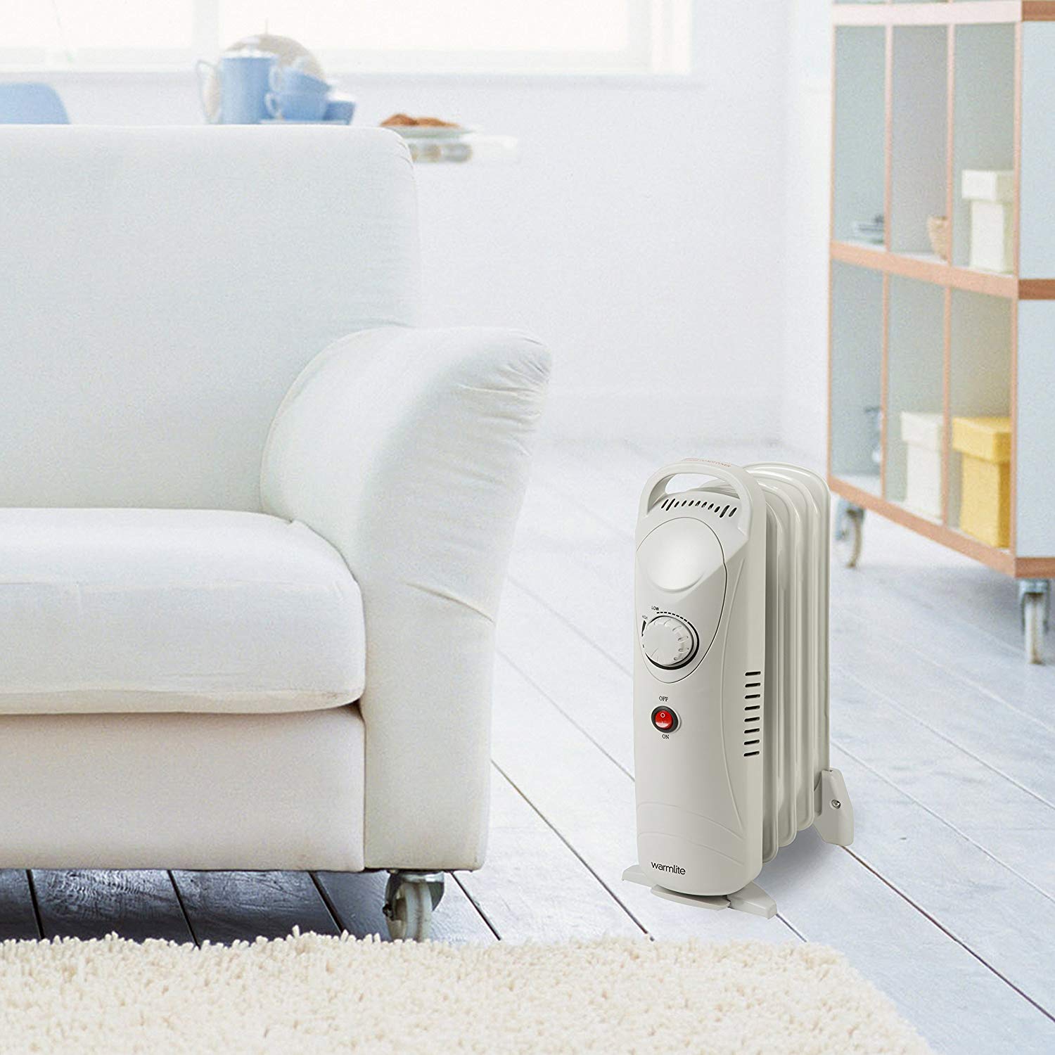 Warmlite WL43002Y Oil Filled Radiator 650W - Grey - Kettle and Toaster Man