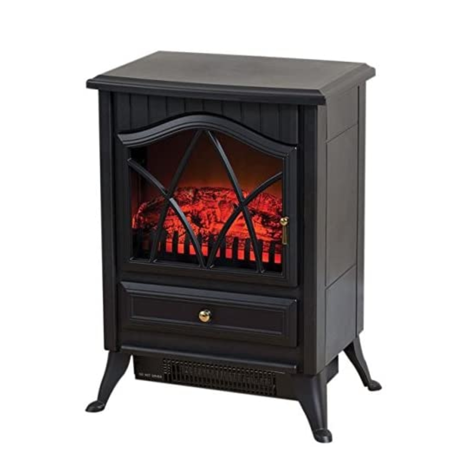 Daewoo Log u0026 Flame Effect Stove Heater 1850W - Black - Kettle and Toaster  Man