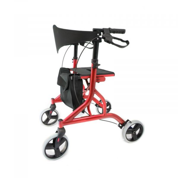 Z-Tec Falcon 4 Wheeled Rollator With Shopping Bag Red New
