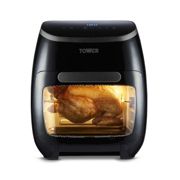 Tower T17076 11 10 in Digital Air Fryer Oven with Rotisserie