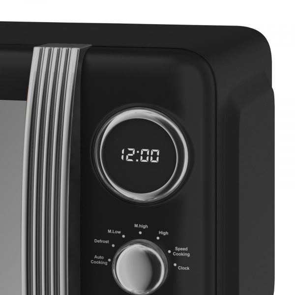 Swan SM22030BN Retro Digital Microwave 20L – Black