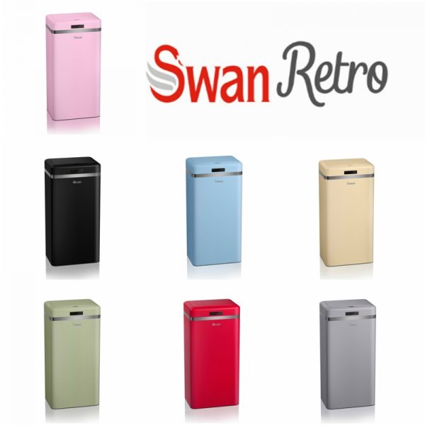 Swan SWKA4500GRN Retro 45L Sensor Bin – Grey