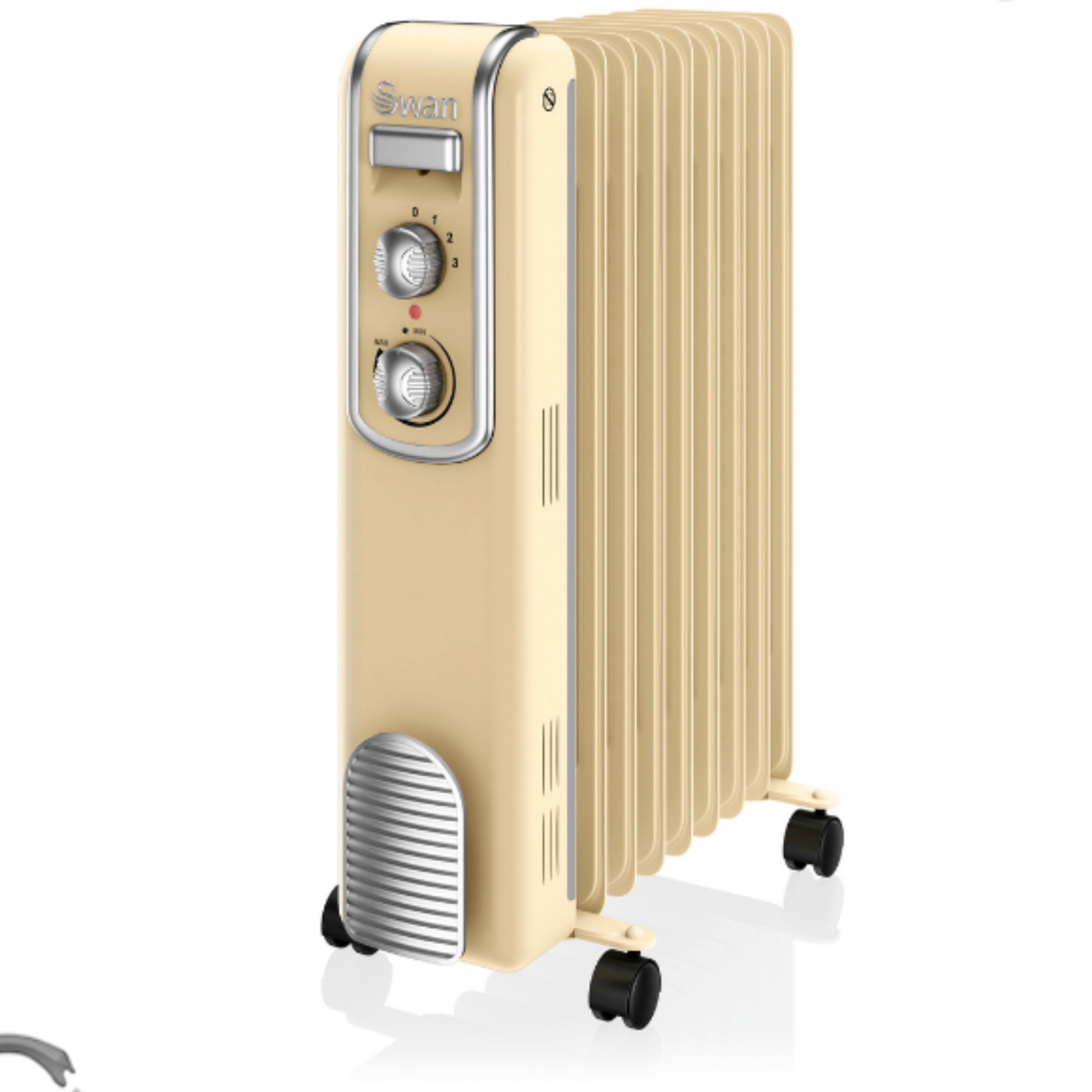 Swan SH60010CN 9 Finned Oil Filled Radiator - Cream - Kettle and Toaster Man