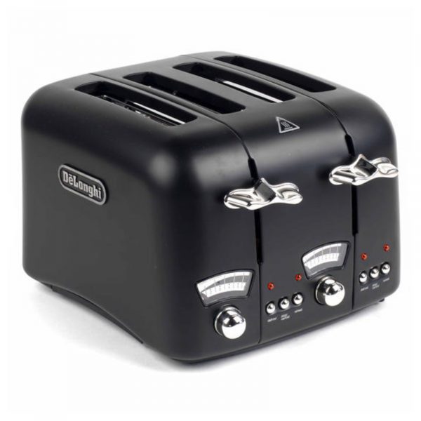 DeLonghi CTO4BK Argento 4 Slice Toaster 1600W – Black Brand New