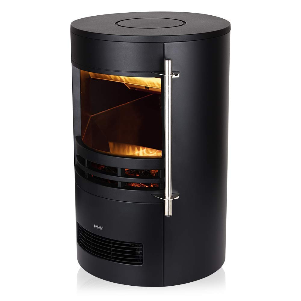 Warmlite WL46022 Curved Freestanding Stove Fire with 3D Log Burner Flame  Effect - Kettle and Toaster Man