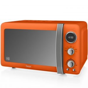 Swan SM22030ON Retro Digital Microwave 20L – Orange