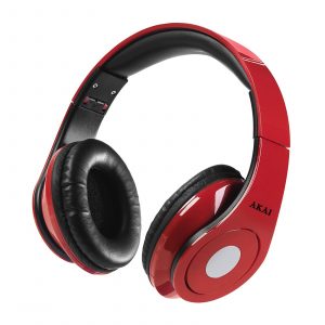 Akai A58012 Folding Over Ear Headphones – Red