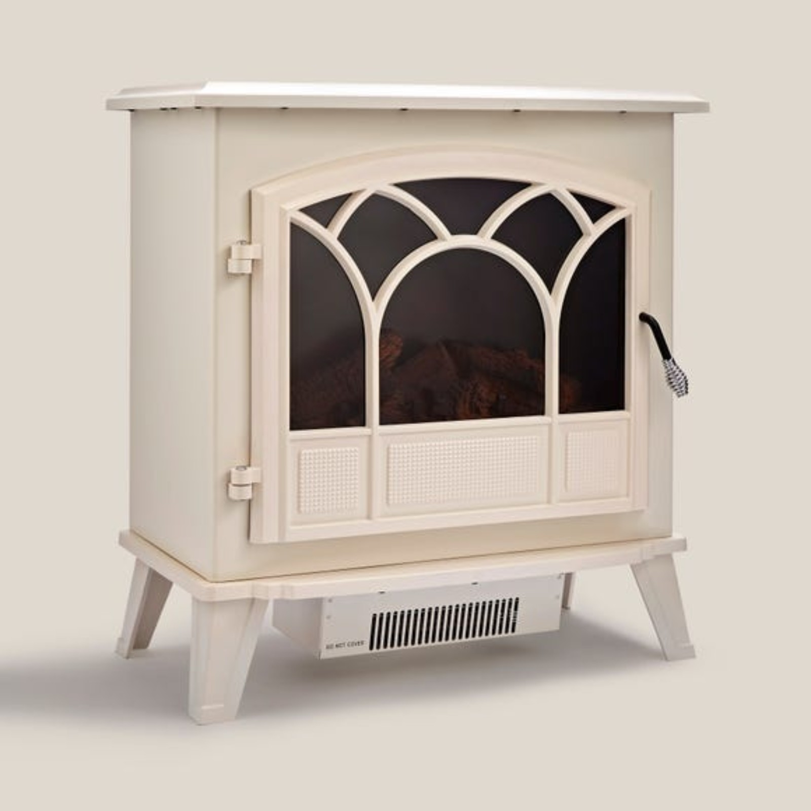 Dunelm 30162413 Large Stove Effect Heater White 1850w - Kettle and Toaster  Man